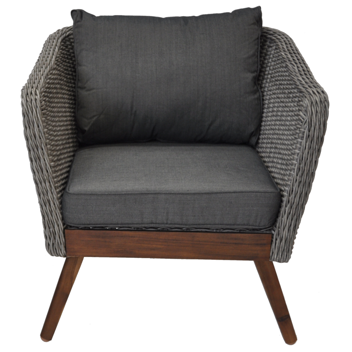 MORNINGTON - 5 Seater Outdoor Timber Table Wicker Lounge Set - TheSpaCo