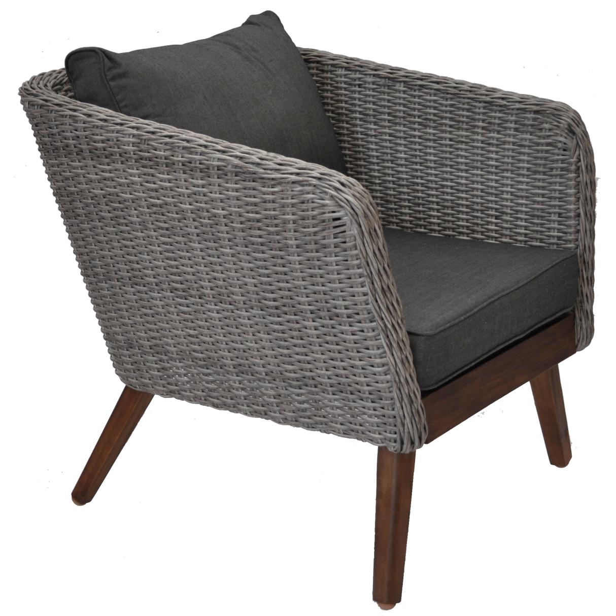 MORNINGTON - 5 Seater Outdoor Timber Table Wicker Lounge Set - TheSpaCo