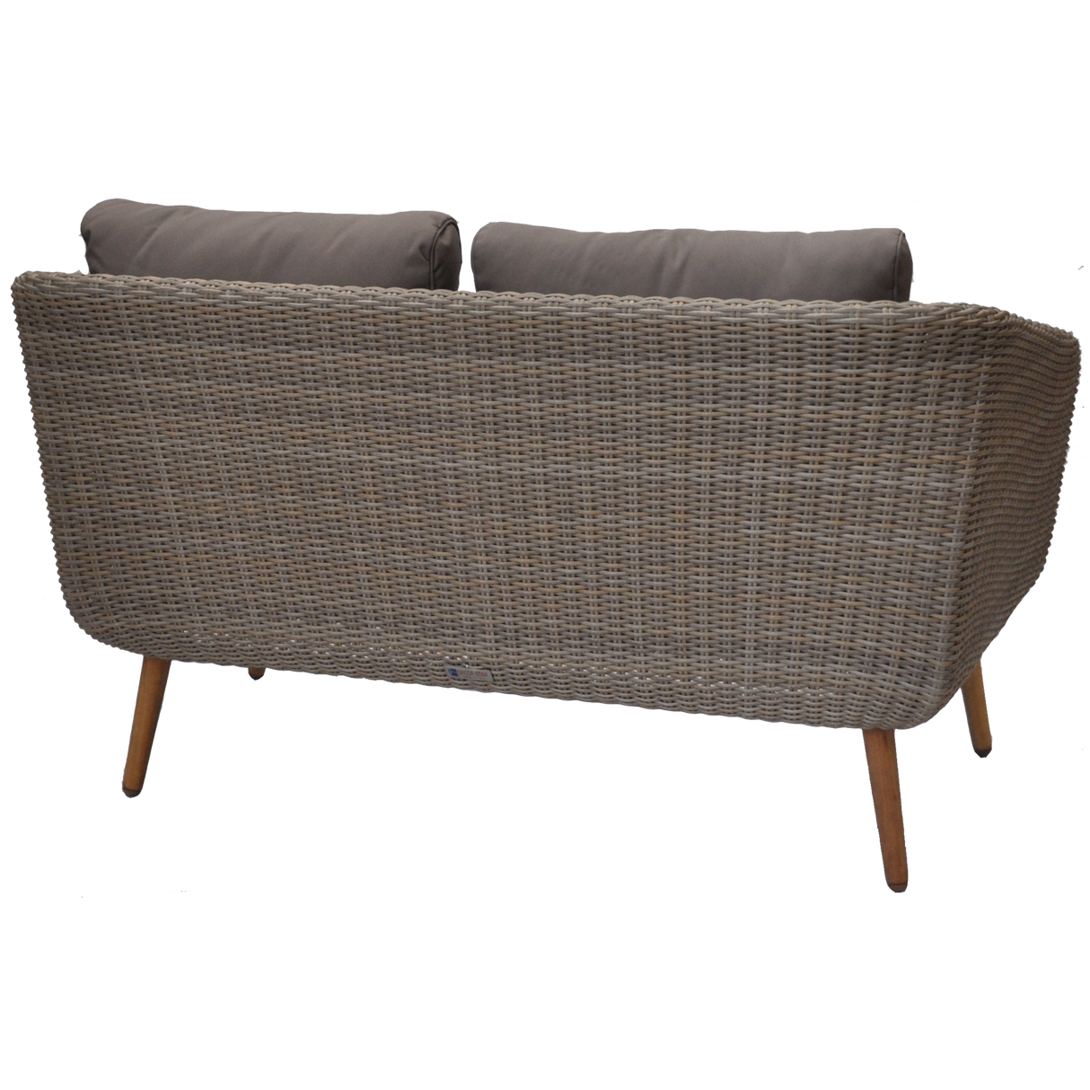 VERMONT - Glamorous 4 Seater Outdoor Timber Wicker Lounge Set - TheSpaCo