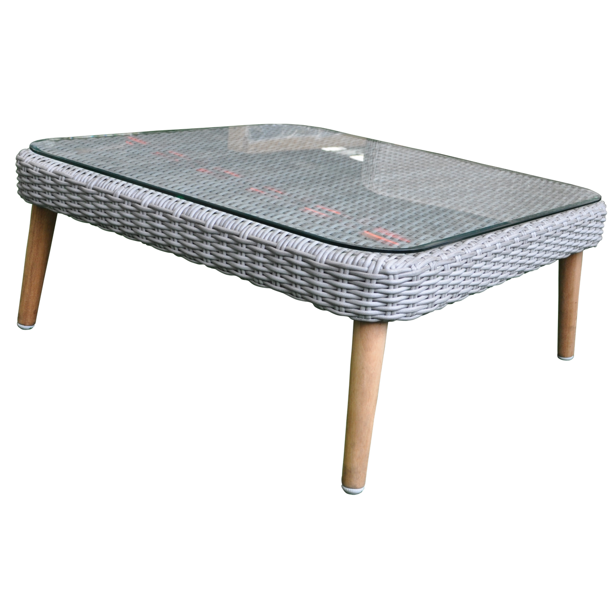 MITCHAM - Fashionable 5 Seater Timber Wicker Corner Lounge Set - TheSpaCo