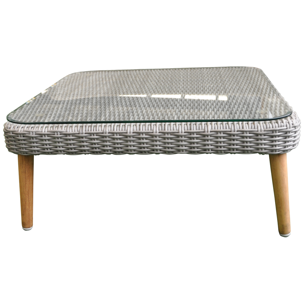 MITCHAM - Fashionable 5 Seater Timber Wicker Corner Lounge Set - TheSpaCo