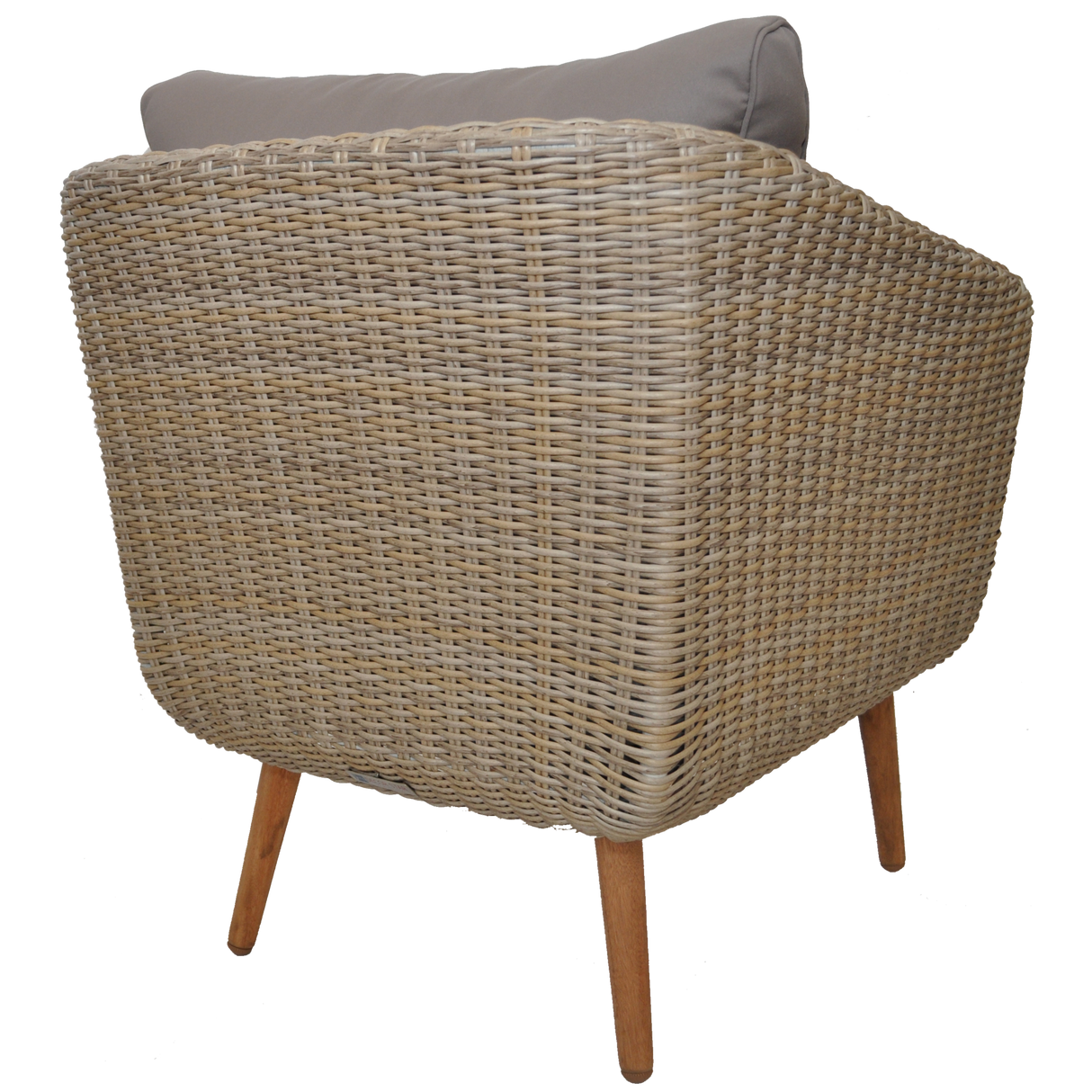 VERMONT - Glamorous 4 Seater Outdoor Timber Wicker Lounge Set - TheSpaCo