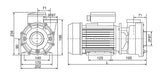 Davey QB Series 2HP Two Speed Pump Coarse Thread AMP