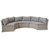 MALVERN - Outdoor Wicker Relaxing Modular Round Lounge Set - TheSpaCo