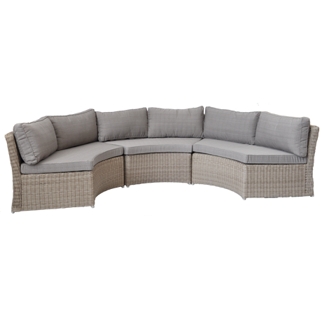 MALVERN - Outdoor Wicker Relaxing Modular Round Lounge Set - TheSpaCo