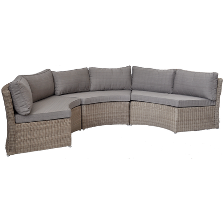 MALVERN - Outdoor Wicker Relaxing Modular Round Lounge Set - TheSpaCo
