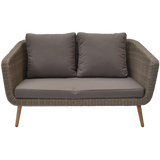 VERMONT - Glamorous 4 Seater Outdoor Timber Wicker Lounge Set - TheSpaCo