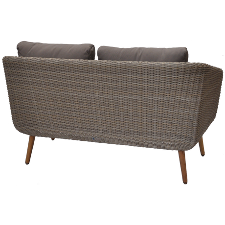 VERMONT - Glamorous 4 Seater Outdoor Timber Wicker Lounge Set - TheSpaCo