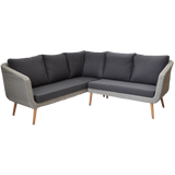 MITCHAM - Fashionable 5 Seater Timber Wicker Corner Lounge Set - TheSpaCo