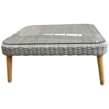 MITCHAM - Fashionable 5 Seater Timber Wicker Corner Lounge Set - TheSpaCo