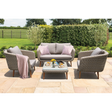 VERMONT - Glamorous 4 Seater Outdoor Timber Wicker Lounge Set - TheSpaCo