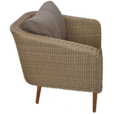 VERMONT - Glamorous 4 Seater Outdoor Timber Wicker Lounge Set - TheSpaCo