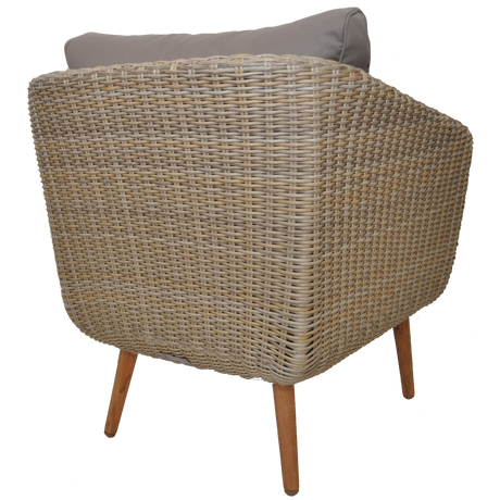 VERMONT - Glamorous 4 Seater Outdoor Timber Wicker Lounge Set - TheSpaCo