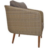 VERMONT - Glamorous 4 Seater Outdoor Timber Wicker Lounge Set - TheSpaCo