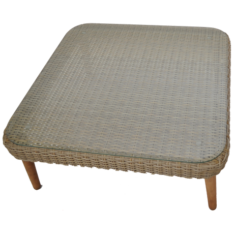 VERMONT - Glamorous 4 Seater Outdoor Timber Wicker Lounge Set - TheSpaCo